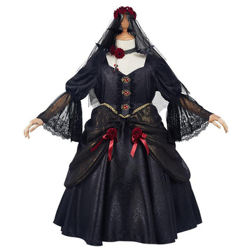 Anime Niños Chicas Vampire Bride Precioso Cosplay Disfraz Halloween Falda Carnaval Traje